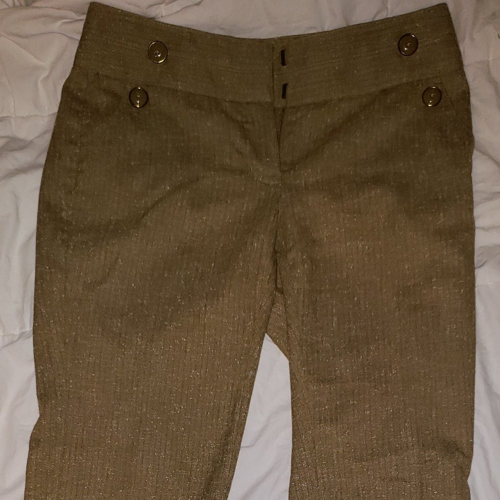 CAbi Yellow Tweed Pants